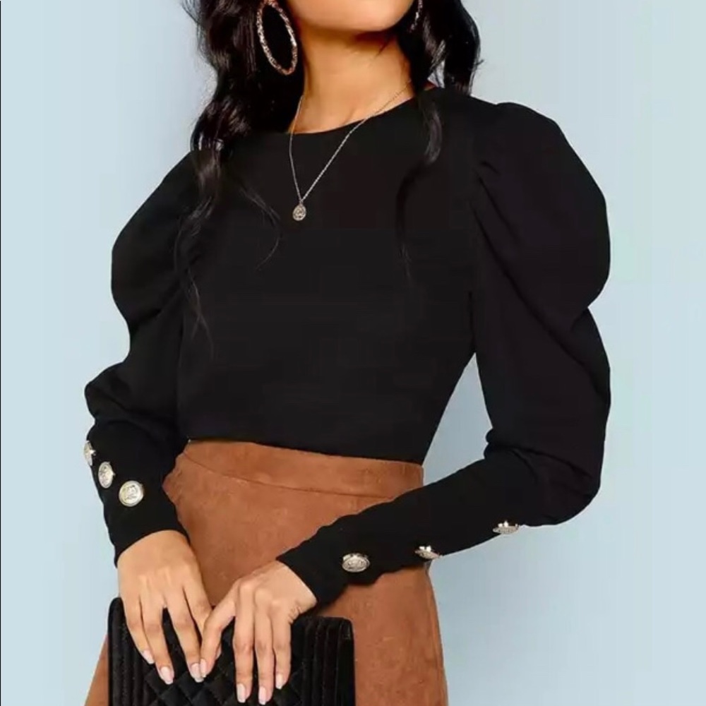🖤 Black Puffy Long Sleeve Shirt